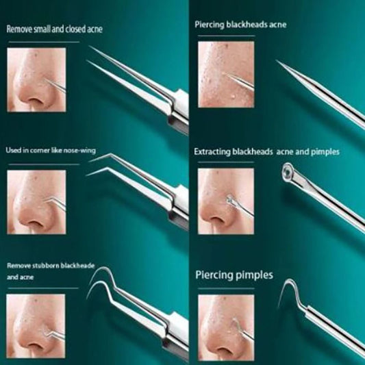 8pcs Ultra-fine Beauty Salon Acne Needle Tool Set